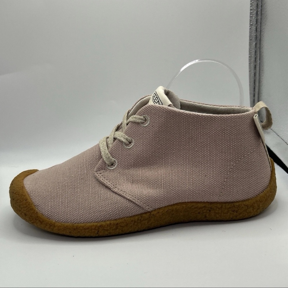 Keen Mosey Chukka Boots Women’s 8 Rose Pink Fawn Birch Canvas Moc Toe NEW - Picture 2 of 16